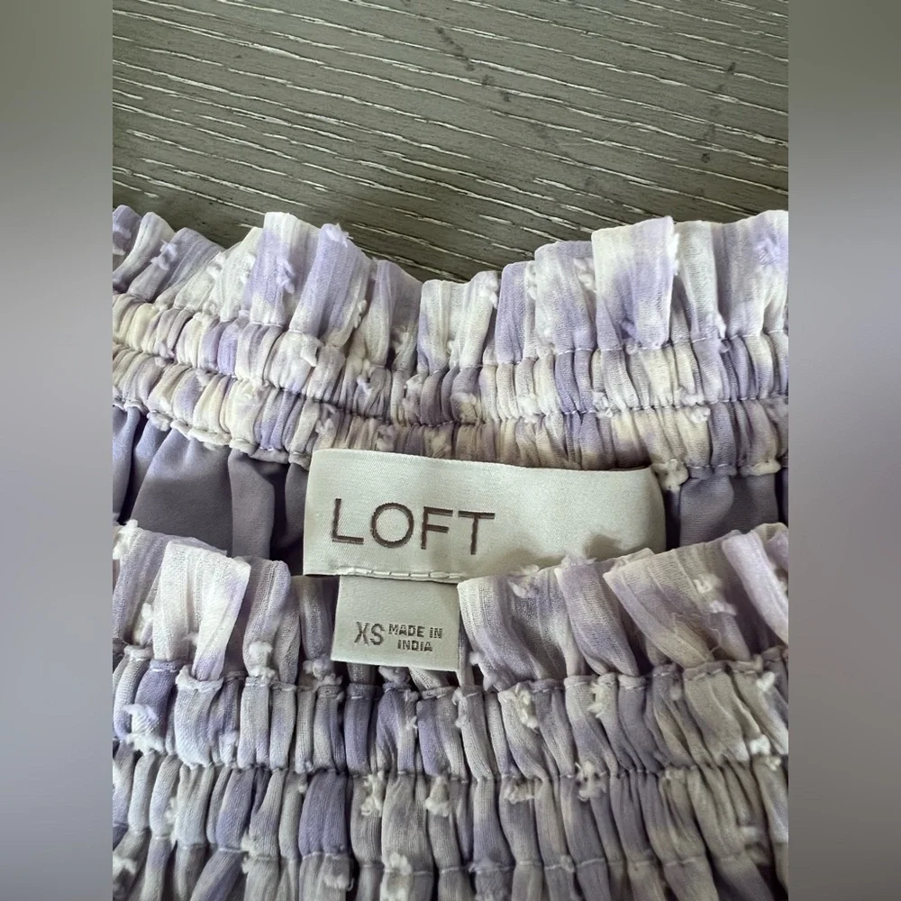 LOFT Lavender Off-Shoulder Maxi Dress - Picture 8 of 10